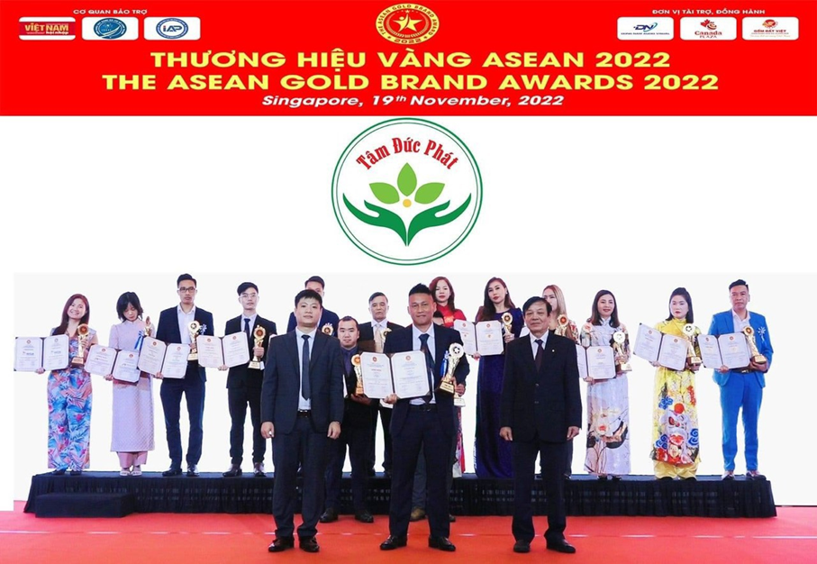 CÔNG TY CỔ PHẦN TẬP ĐOÀN ĐẦU TƯ VÀ PHÁT TRIỂN TÂM ĐỨC PHÁT – LỌT TOP 100 THƯƠNG HIỆU VÀNG ASEAN 2022